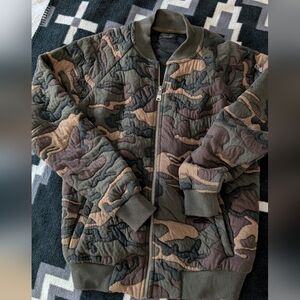 Zara Quilted camo bomber - mens smalll